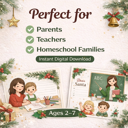 550+ Christmas Activity Bundle for Kids | Editable Canva Holiday Planner & Games | Christmas Coloring Pages, Santa Letters, Party Games, & Clipart | Instant Download