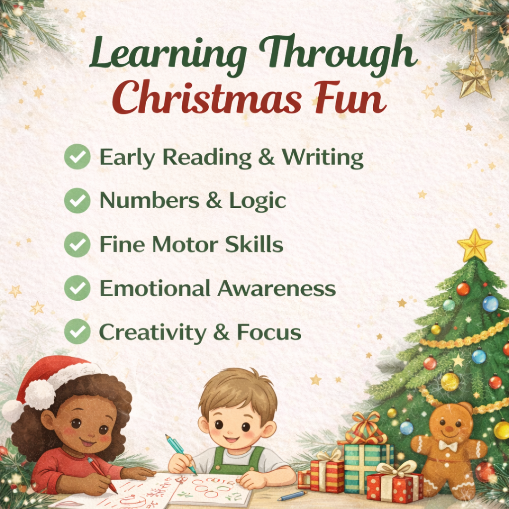 550+ Christmas Activity Bundle for Kids | Editable Canva Holiday Planner & Games | Christmas Coloring Pages, Santa Letters, Party Games, & Clipart | Instant Download