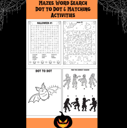 Halloween Coloring & Activity Book | 1900+ Pages, Printable Bundle (PDF Download)