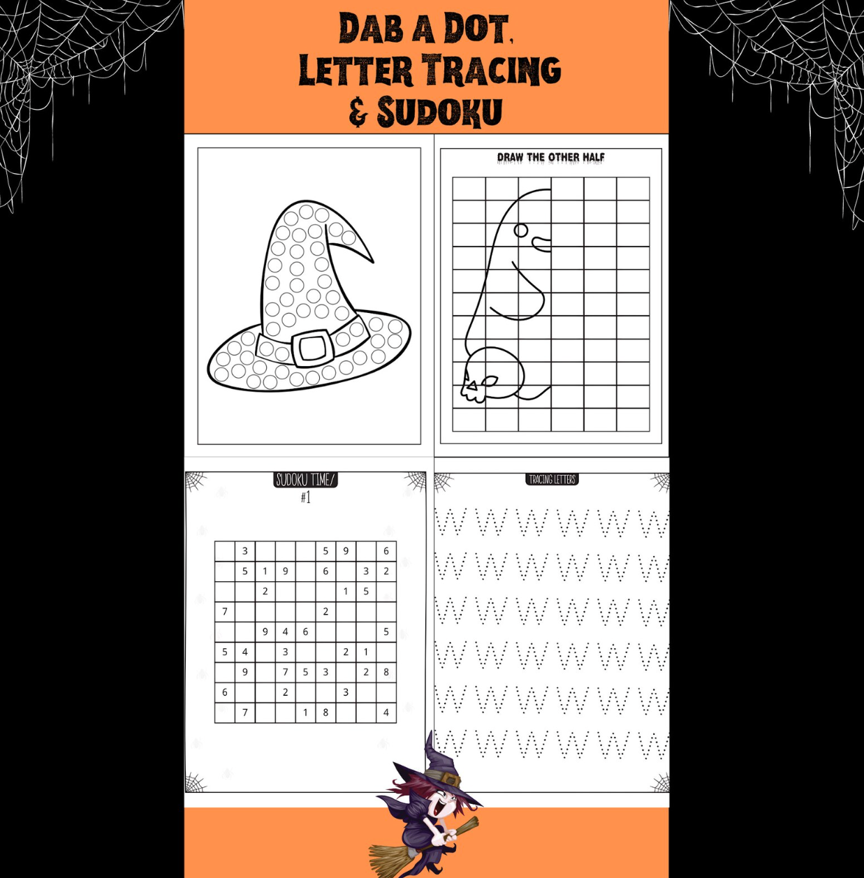 Halloween Coloring & Activity Book | 1900+ Pages, Printable Bundle (PDF Download)