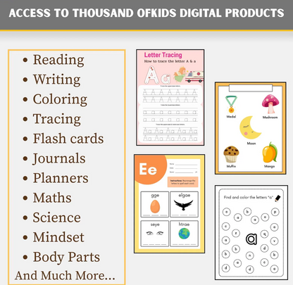 20,000+ Kids Learning Activities Bundle | Homeschool and Classroom Worksheets | Kids Planners & Printables | Educational Digital Download