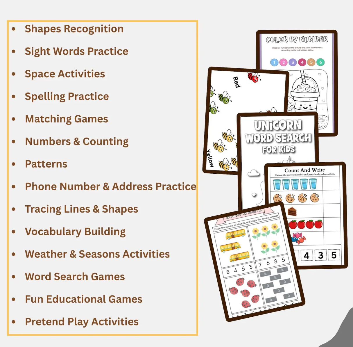 20,000+ Kids Learning Activities Bundle | Homeschool and Classroom Worksheets | Kids Planners & Printables | Educational Digital Download